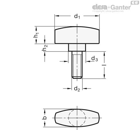 GN 433-NI Wing Screws Stainless Steel AISI CF-8